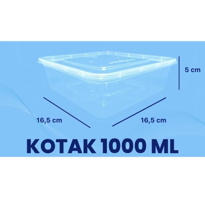 THINWALL SQUARE 1000ml / KOTAK PERSEGI 1000ml