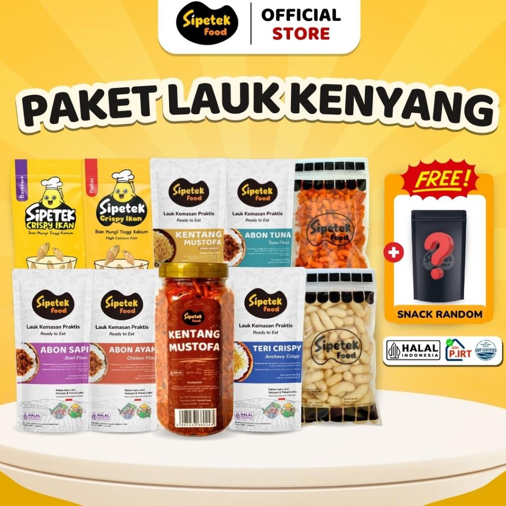 

READY STOK [SPESIAL LAUK KENYANG] Paket 10pcs + Bonus 1pcs Lauk Praktis Best Seller Sipetek Siap kirim