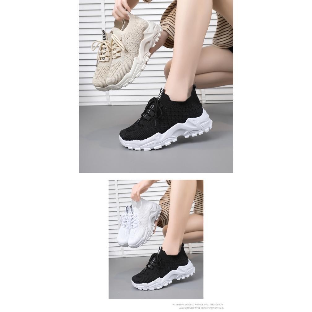Eelic Gisf Hanabi Sepatu Sneakers Import Fashion Wanita Korea 2023 - Real Pic Pl30