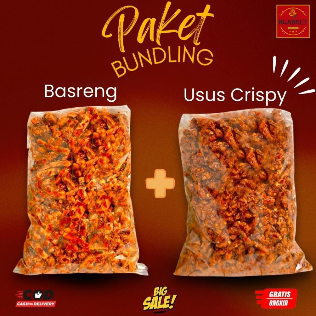 

READY STOK BUNDLING BASRENG PEDAS DAUN JERUK 500GR + USUS PEDAS DAUN JERUK 500GR Siap kirim