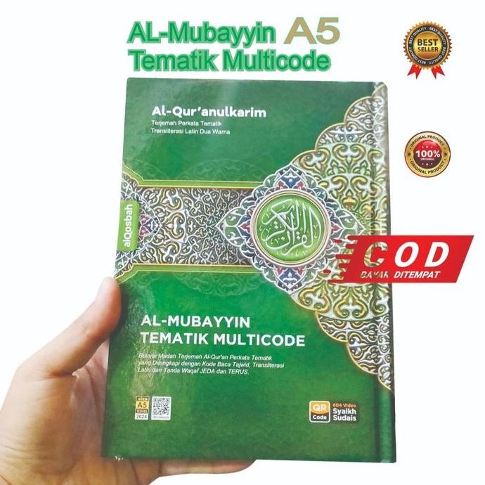 AL-Mubayyin Al Qur'an Terjemah Perkata Tematik Multicode Lengkap 1 Sampai 30 Juz Size A5 (22 x  15  