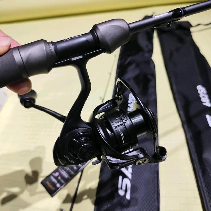 Pancing satu set full black joran blood sable reel iroly valor