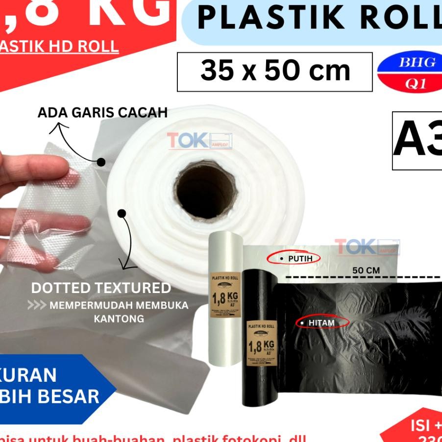 Plastik Hd Roll 1.8 Kg 35 X 50 Cm Plastik Buah Tebal