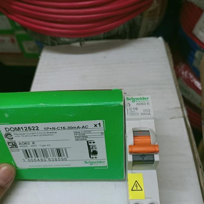 Promo Elcb RCBO Slim Domae Schneider 1 phase 6A/10A/16A/20A COD