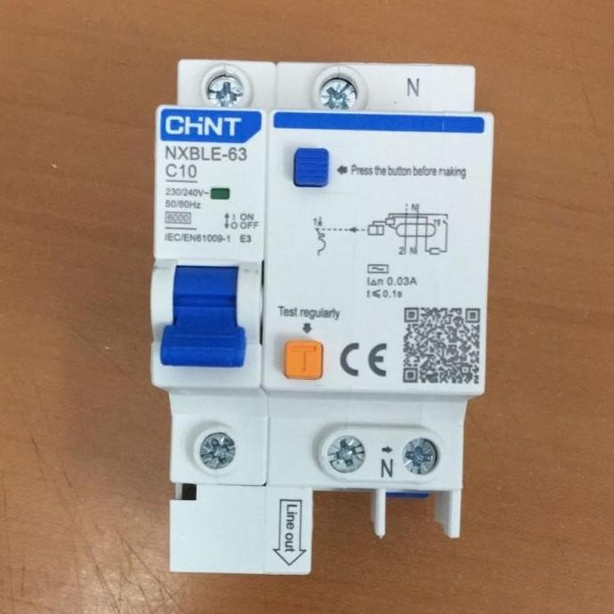 Promo rcbo chint 10a elcb chint nxble-32 10 ampere 30ma COD