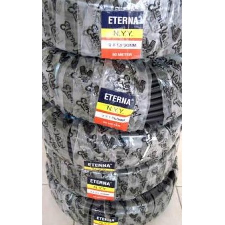 Promo Kabel NYY 3X1,5 mm ETERNA / NYY 3 X 1,5 / HITAM KAWAT COD
