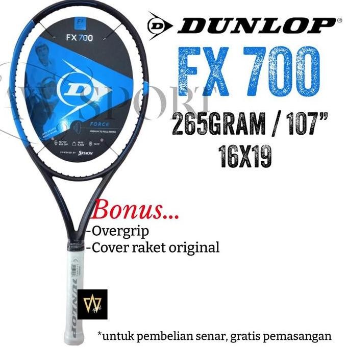 Terbaik Raket Tenis Dunlop Fx 700 Berat : 265G 107" / Tennis Racket Original 100% Ori