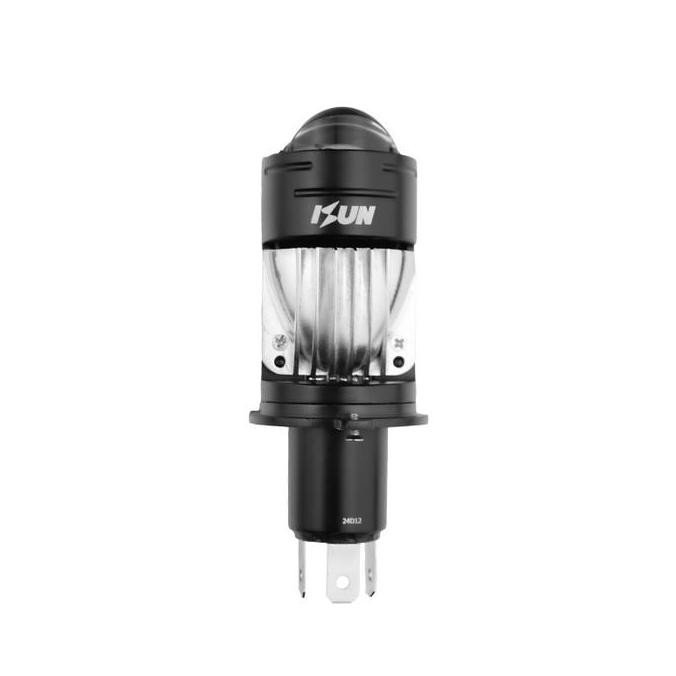 ISUN Lampu H4 Mini BILED MB50 dengan Double-Lens Laser dan Kipas Pendingin DC9-60V/50W