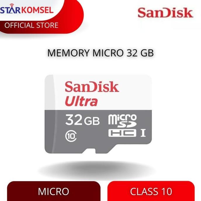 Terbaik Memory Micro Sandisk 32Gb Original (Memory Hp / Memori Kamera) 100% Ori