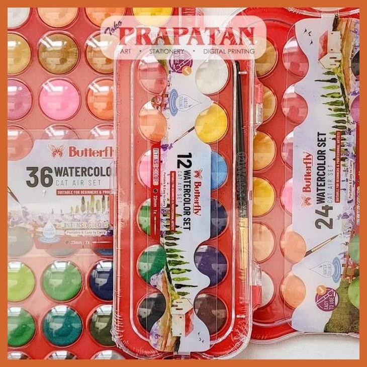 

(ATK) BUTTERFLY WATERCOLOR BLOCK SET | CAT AIR SET ALAT TULIS LUKIS SEKOLAH KULIAH GAMBAR KANTOR