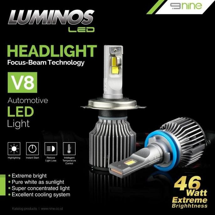 9NINE LUMINOS LED LAMPU MOBIL V8 EXTREME BRIGHT FOGLAMP HEADLAMP