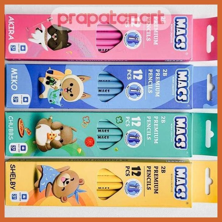 

(ATK) PENSIL TULIS MACS 2B PREMIUM PENCILS | 1 BOX ISI 12PCS | WRITING PENCIL | PENSIL 2B ALAT TULIS LUKIS SEKOLAH KULIAH GAMBAR KANTOR