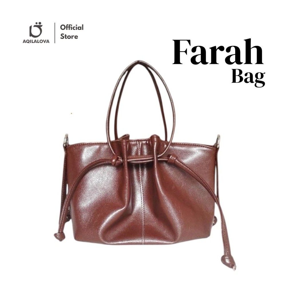 AQILALOVA Farah Tas selempang wanita kulit sintesis shoulder Bag Elegan