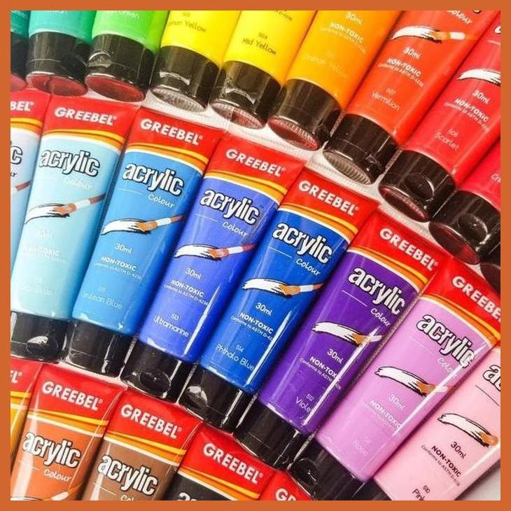 

(ATK) CAT AKRILIK GREEBEL 30ML / GREEBEL ACRYLIC PAINT / ACRYLIC COLOUR ALAT TULIS LUKIS SEKOLAH KULIAH GAMBAR KANTOR