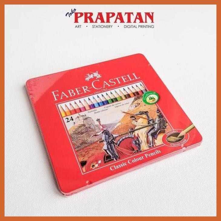 

(ATK) PENSIL WARNA CLASSIC FABER CASTELL 24 WARNA TIN CASE 11-58-45 / COLOUR PENCILS ALAT TULIS LUKIS SEKOLAH KULIAH GAMBAR KANTOR