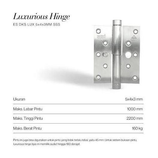 Engsel Pintu/ Dekson/ Engsel Pintu Berat/ Pintu Kayu/ Engsel Ess Luxurious/ 5"/ 8"/ 5 Inch/ 8 Inch