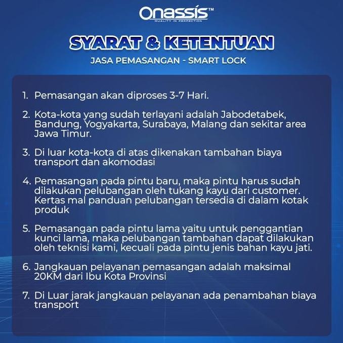 Onassis Jasa Pemasangan Smart Lock