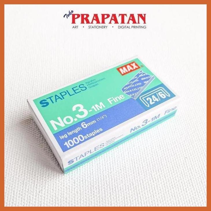 (ATK) ISI STAPLES MAX NO 3-1M (24/6) / REFILL STAPLER ALAT TULIS LUKIS SEKOLAH KULIAH GAMBAR KANTOR