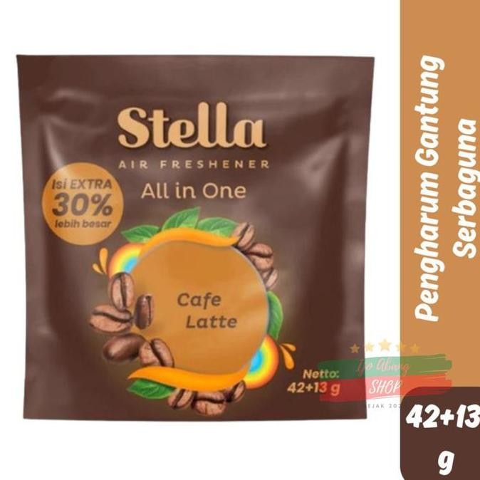 DF312>> Stella All In One Cafe Latte 42+13gr -  Pengharum Stella Gantung Aroma Kopi