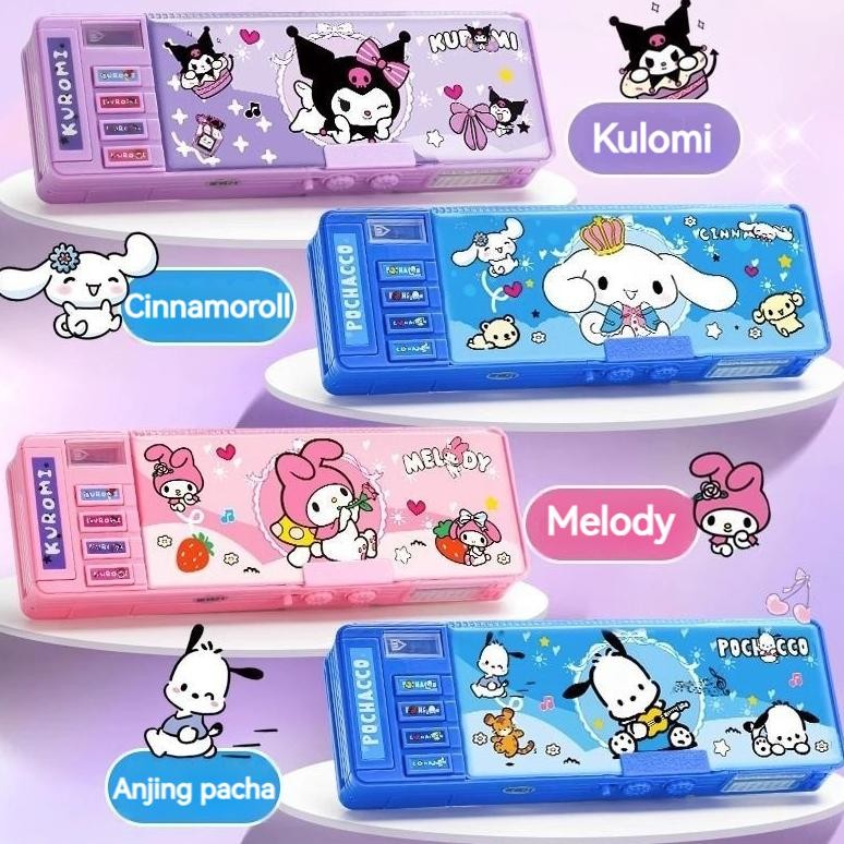 

Heatshrin [Penjual Lokal] Tempat Pensil Kata Sandi Multifungsi Kuromi Kotak Pensil Kedua Sisi Pola Kartun Sanrio Nd-26