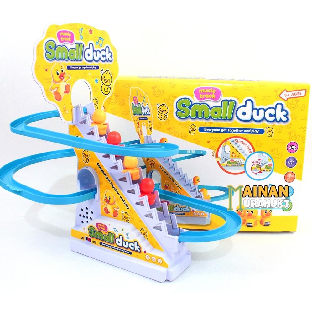 Salt Mainan Anak Murah Small Duck 668-10 Bebek Kereta Tangga Terdapat Musik Dan Berjalan Mainan Eduk