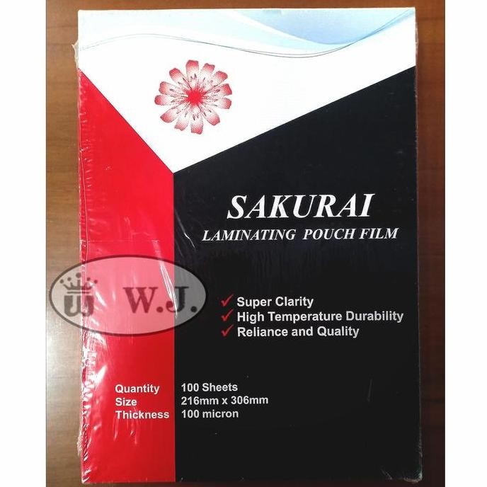 

''Terlaris" Plastik Laminating Sakurai A4 (21,6 X 30,6Cm). Murah