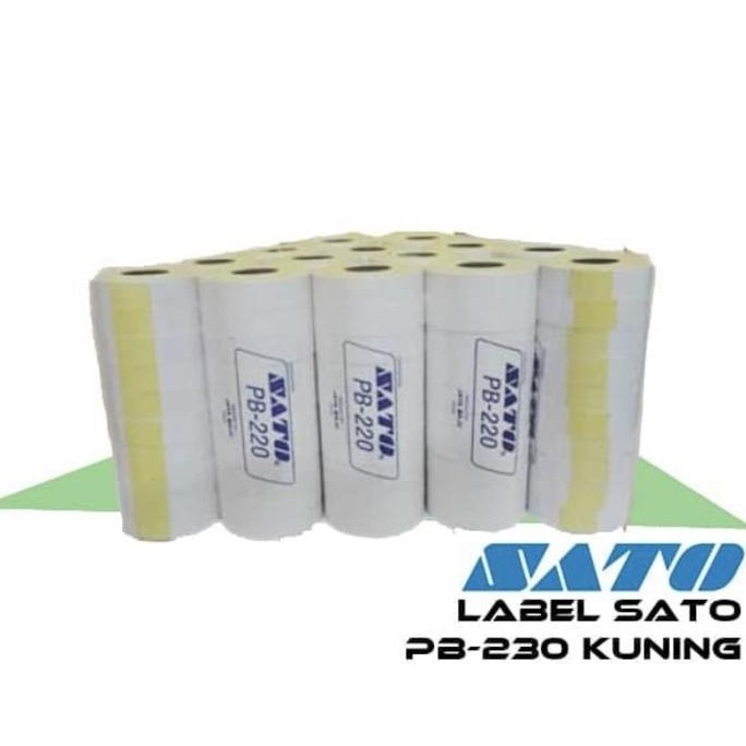 

''Terlaris" Label Sato Handlabel Pb 230 Kuning, Harga Per Slop Murah