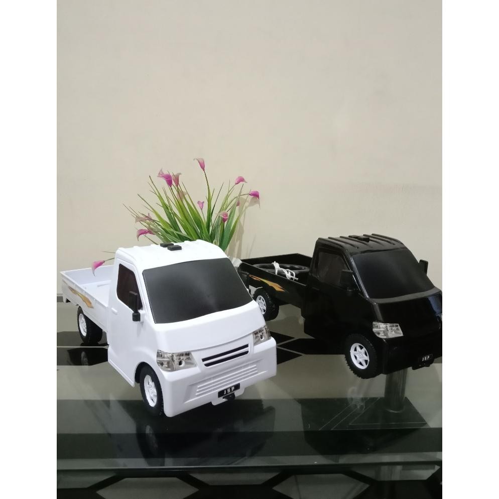 Bisa Cod Miniatur Diecast Truk Pick Up Gran Max Putih Dan Hitam Non Music/Mainan Anak Mobil Grand Ma