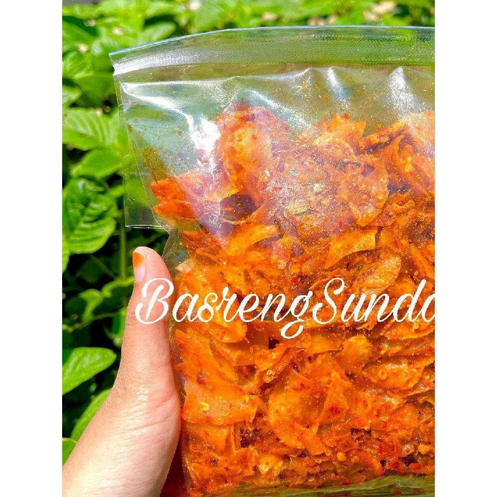 

200gram SEBLAK KERIPIK SINGKONG KRIWIL PEDAS DAUN JERUK Cemilan food Snacks