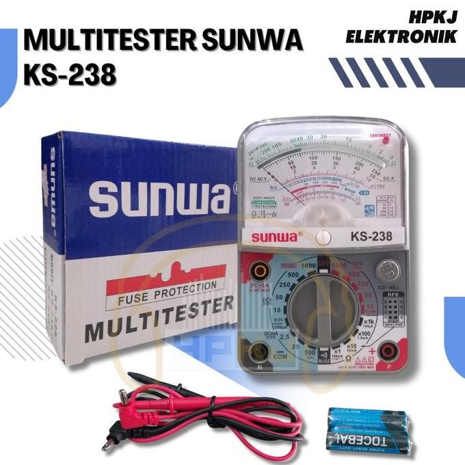MULTITESTER ANALOG SUNWA KS 238 AVOMETER MULTIMETER KS-238 SUNWA ORIGINAL DAN TERPERCAYA