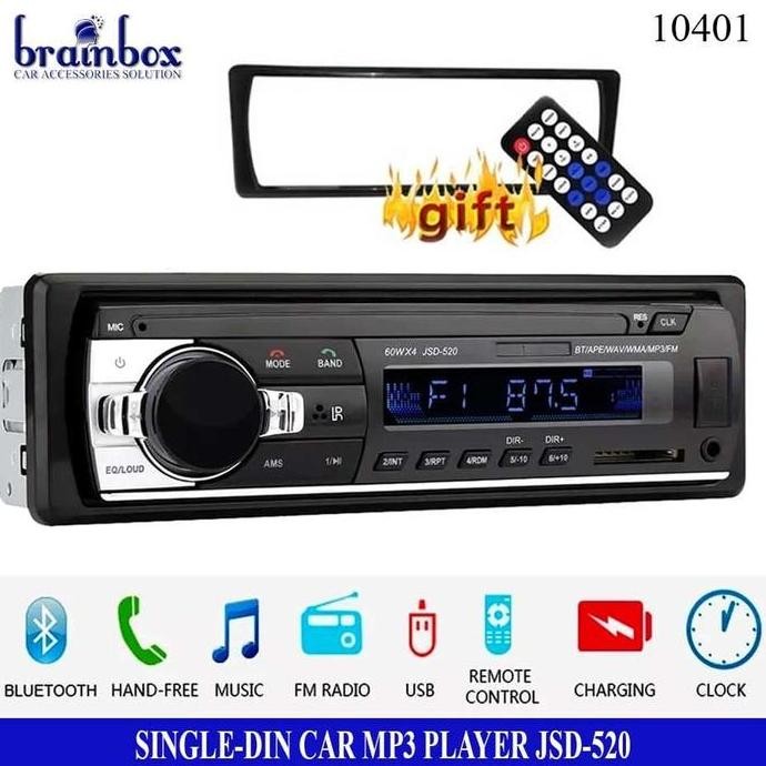 SINGLE-DIN MP3 PLAYER 4X60WATT 1-DIN MP3 BLUETOOTH PLAYER HEAD UNIT ORIGINAL DAN TERPERCAYA