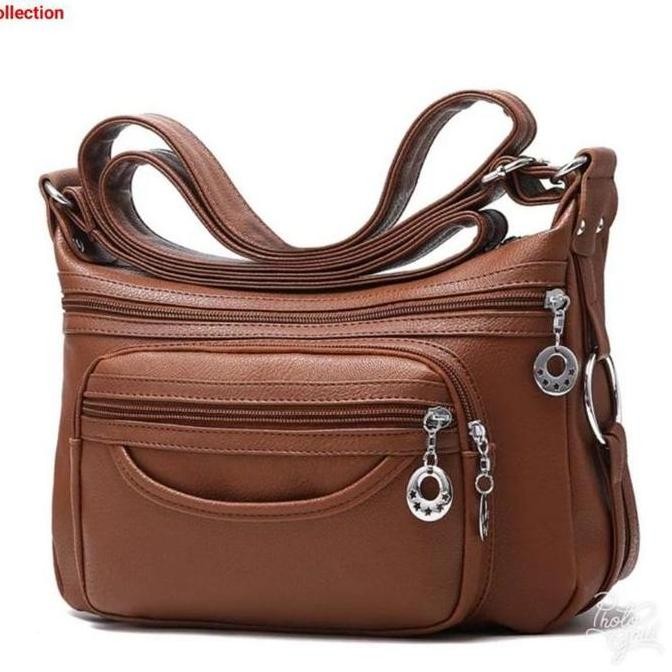 DI47 - Tas Selempang Tas Selendang Wanita Remaja Ibu Ibu Bahan Semi Kulit