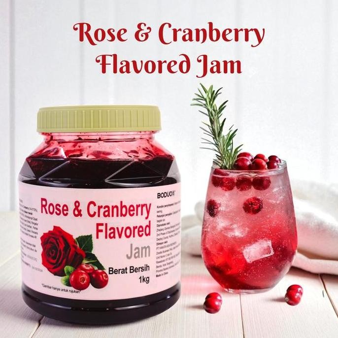 

Boduo Premium Rose & Cranberry Flavored Jam - Selai Rasa Mawar & Cranberi 1kg
