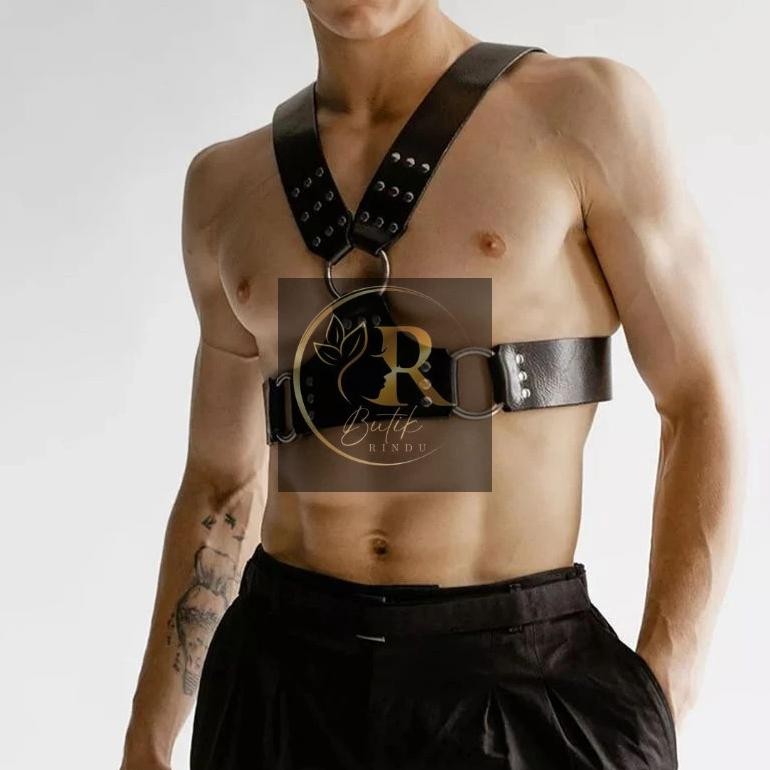 CR - BUTIK RINDU FASHION (JAMES) Body belt harness harajuku KALUNG Halloween Gothic Metal Punk Japan
