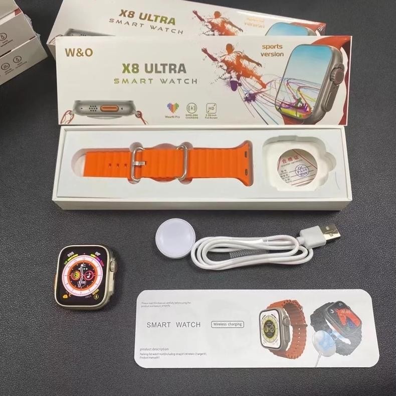 TERLARIS Smartwatch X8 ULTRA 2.08 Inch HD Layar Penuh NFC Jam Tangan Pintar X8 Ultra BT Call Waterpr