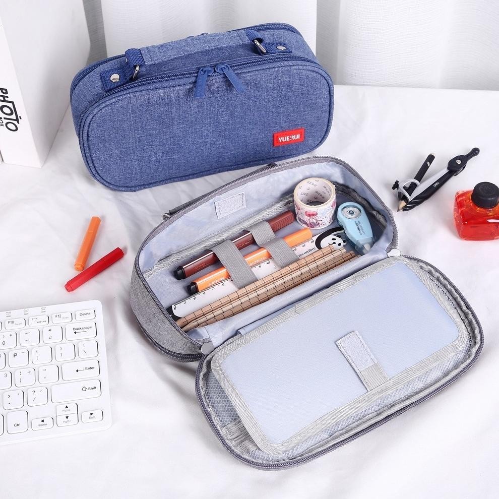 

Promo..!!! Pen Tempat Pensil Ritsleting Kapasitas Besar Kotak Pensil Lima Lapis Alat Tulis Terbuka Ganda Multifunction Double Layer Ka-67