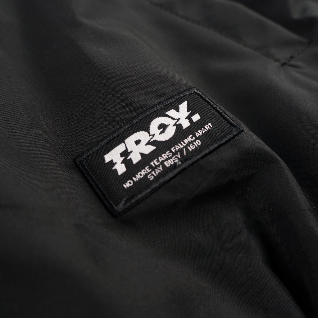Troy Company Jacket Tracktop Black White Timeless - Jaket Tracktop Hitam Putih JTT 3307