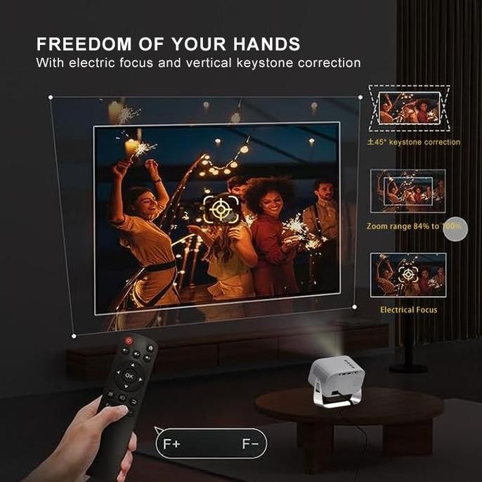 Terbaru Qiaolet K1A Projector Mini 8000 Lumens Android Projector 5G Wifi Android 11 Proyektor Ori