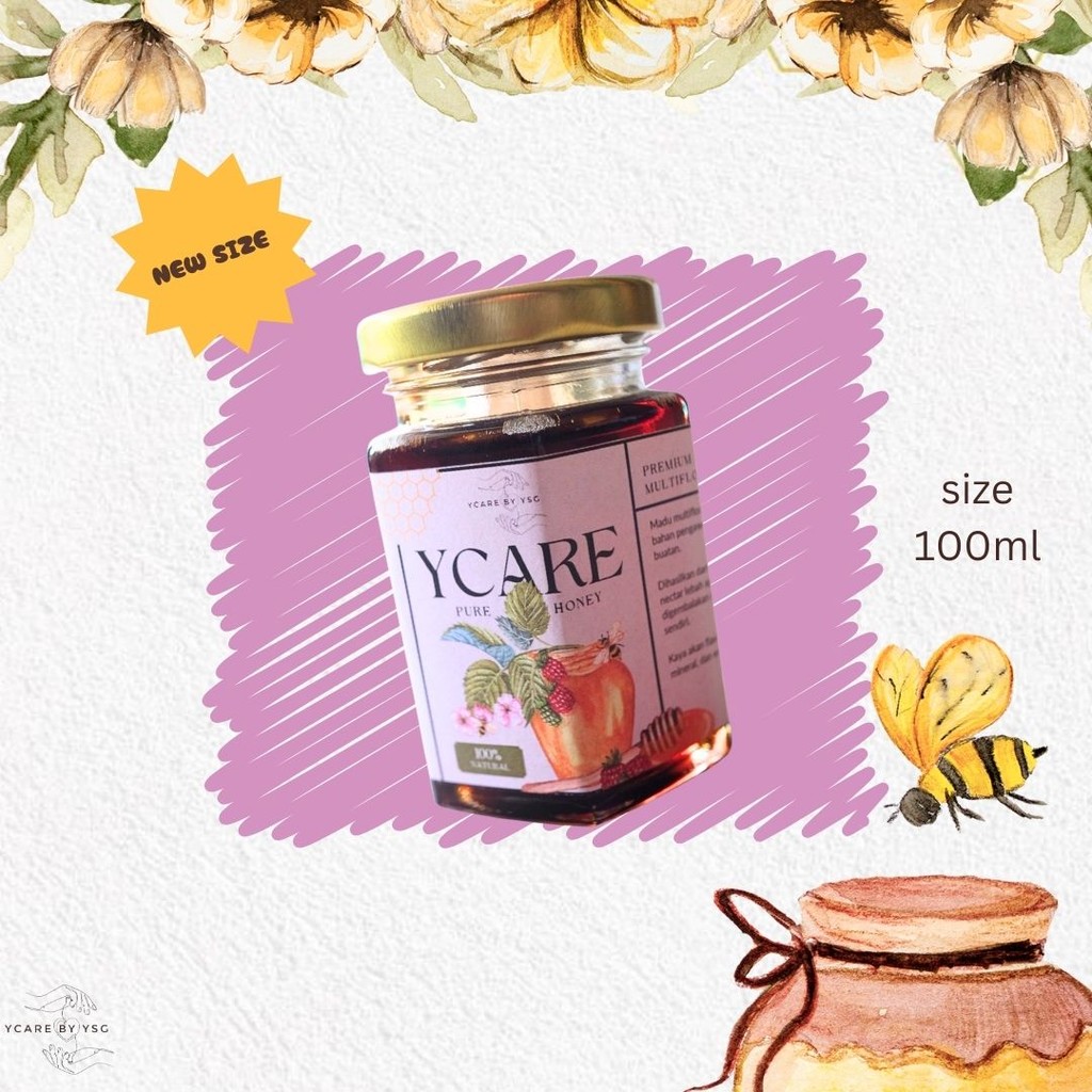

YCARE YSG - 100ML Madu Murni Multiflora Asli 100% Tanpa Pengawet Tanpa Gula Tanpa Air Pure Honey
