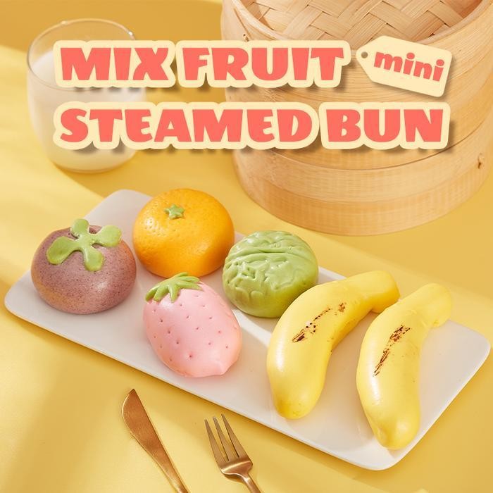 

[Halal] Lasana Steam Bun Bentuk Buah Dengan Isi Krim, Cocok Untuk Makanan Tambahan Anak-Anak/Istirahat Kantor/Santai Keluarga, Roti Steam Oriental Bentuk Menarik Meningkatkan Nafsu Makan, Tekstur Lembut, Isi Krim Kental Dan Manis