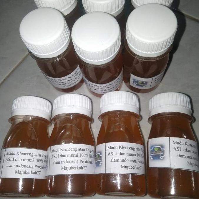 

Madu tewel klenceng trigona per botol.
