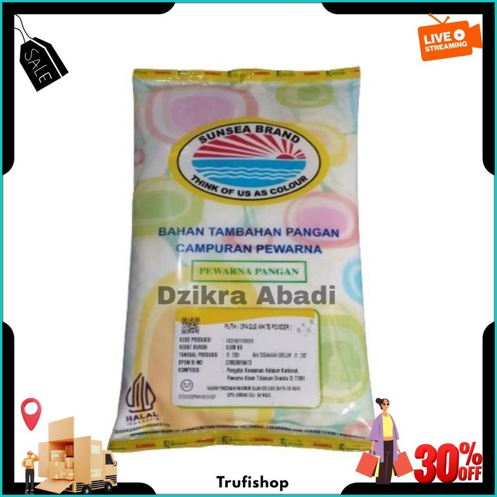

Pewarna Makanan Bubuk Opaque White Putih ( Roha ) 500 Gr Terlaris