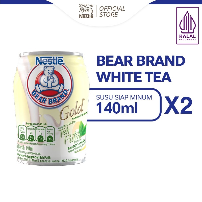 

Bear Brand White Tea RTD Tin 140ml x2