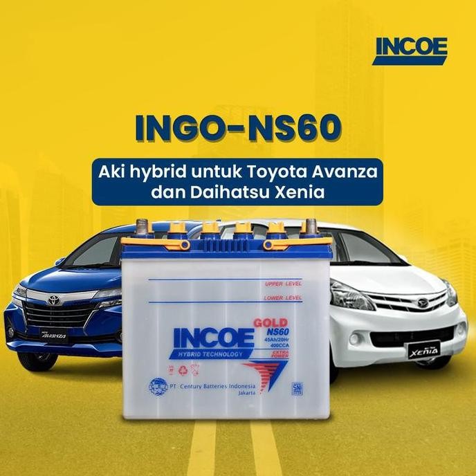 TERBARU - Aki Mobil Avanza INCOE GOLD NS60