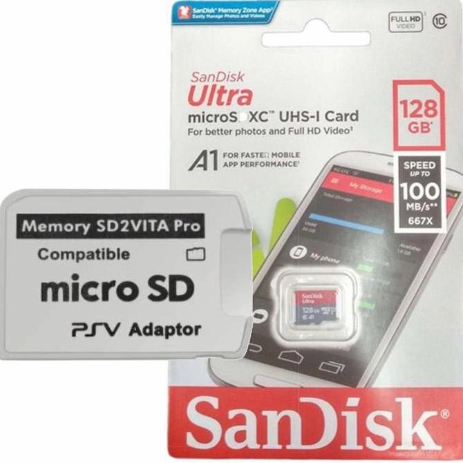 Memory PS vita 128GB Micro SD + Adapter PS vita - SD2vita