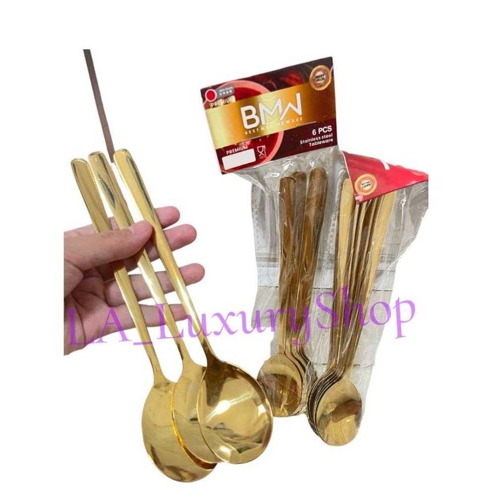 Sendok Garpu Korea Stainless Gold / Sendok Garpu Makan Gold / Sendok Garpu Makan Korea aSt