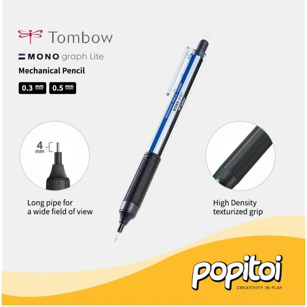 

Salt Tombow Mono Graph Lite Mechanical Pencil Pensil Mekanik 0.3 0.5 Mm Sd-46
