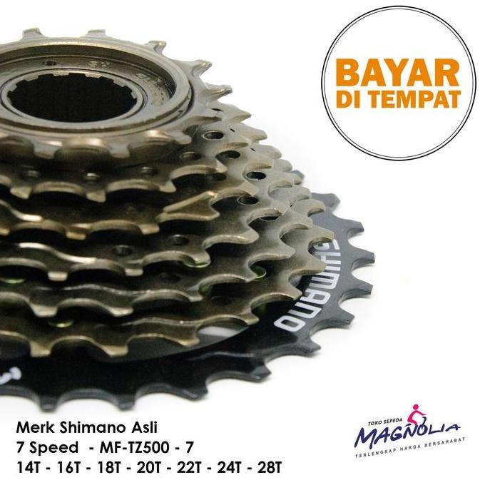 Promo Freewheel Sprocket 7 Speed Sepeda Gear Gir Tumpuk Shimano Drat Ulir COD