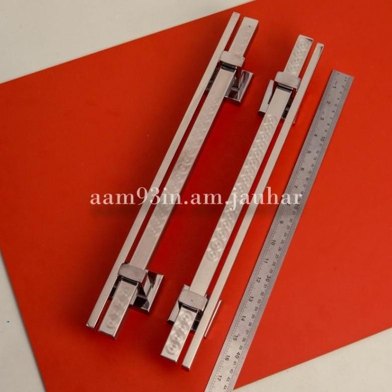 Handle Pintu Rumah Panjang 45 Cm Tarikan Pintu Twin Gagang Pintu Grafir Kunci Pintu Kotak Minimalis