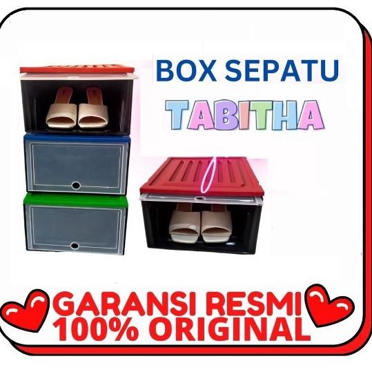 BESAR Tabitha Box Sepatu Serbaguna / Rak Sepatu / Tempat Sepatu Stackable Kotak Sepatu Tebal  Shoes 